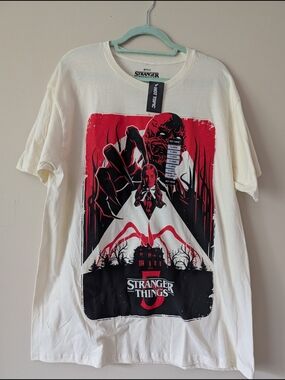 Stranger Things Graphic Short Sleeve Tee - White/Red